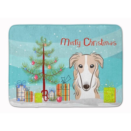 Carolines Treasures Christmas Tree and Borzoi Machine Washable Memory Foam Mat BB1600RUG